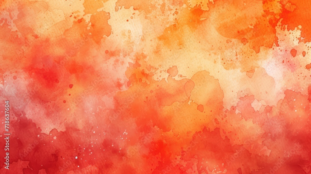red orange watercolor abstract background