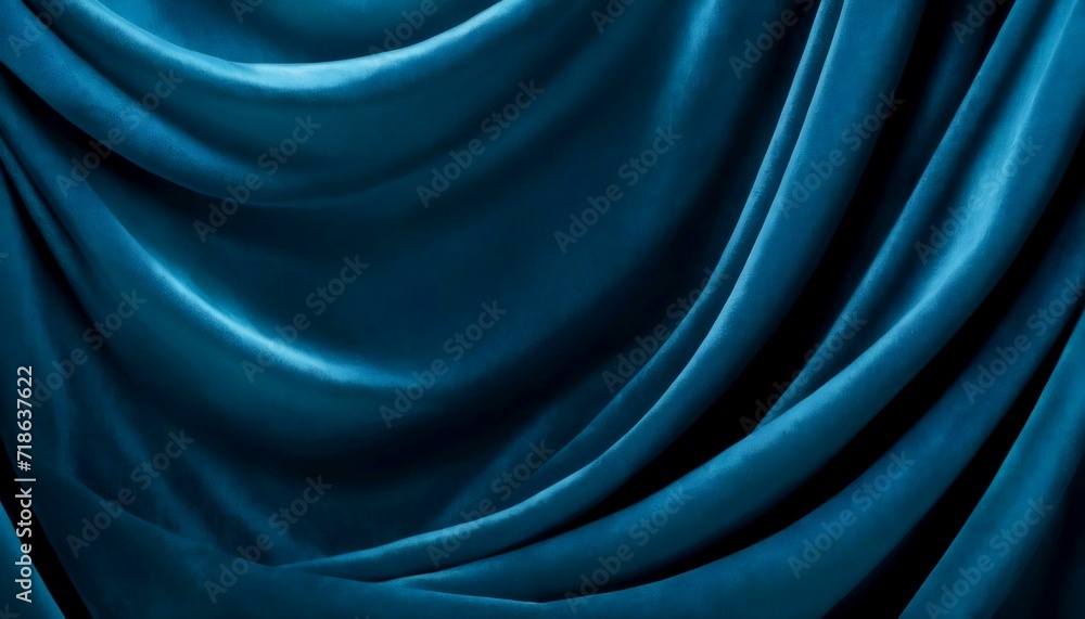 Fototapeta premium Blue silk fabric background
