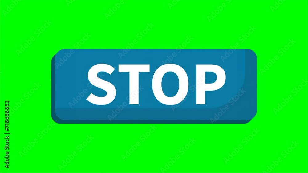 Stop Button Motion Video In Blue Shape On Green Screen Background For Sign Information Announcement Website Pause Game
Stop Button Motion Video In Blue Shape On Green Screen Background For Sign Information Announcement Website Pause Game