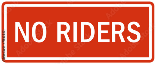 Truck warning sign and labels no riders