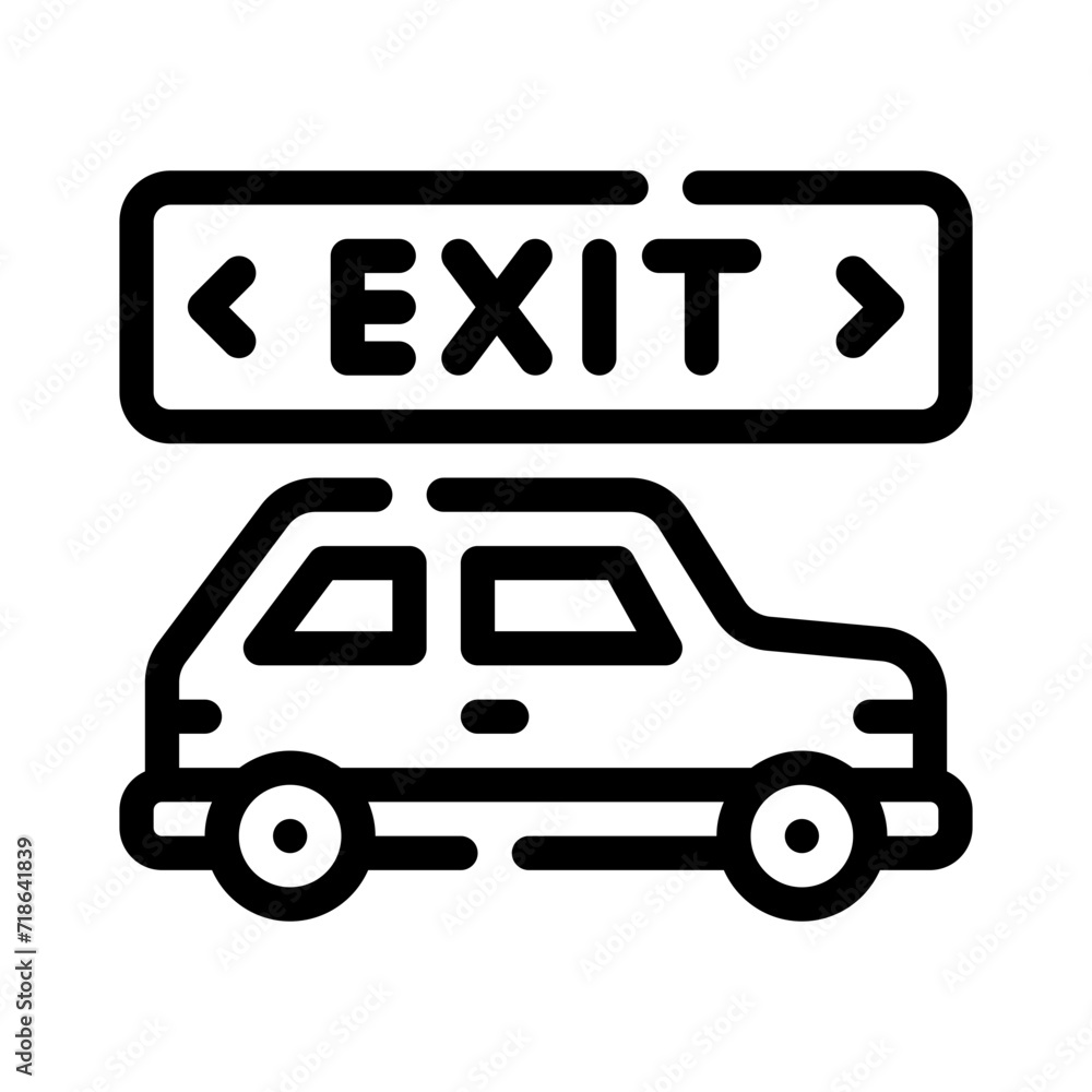 exit line icon exit line icon