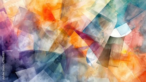 modern artistic fragments of contemporary watercolor abstract background © fledermausstudio