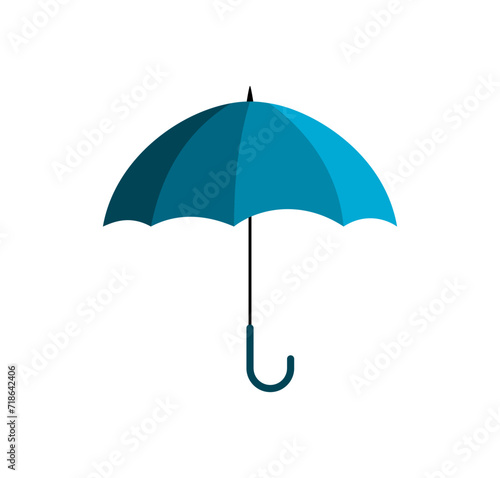 Blue umbrella suitable for rainy day concept. Perfect for weather related designs, travel brochures, or outdoor event promotions.
