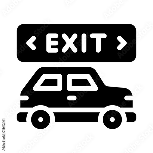 exit glyph icon