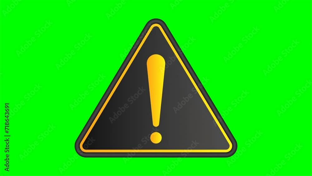 Warning Sign Motion Video In Black Yellow Triangle Shape On Green Screen Background For Caution Notice Alert Safety Road And Company Website
Warning Sign Motion Video In Black Yellow Triangle Shape On Green Screen Background For Caution Notice Alert Safety Road And Company Website