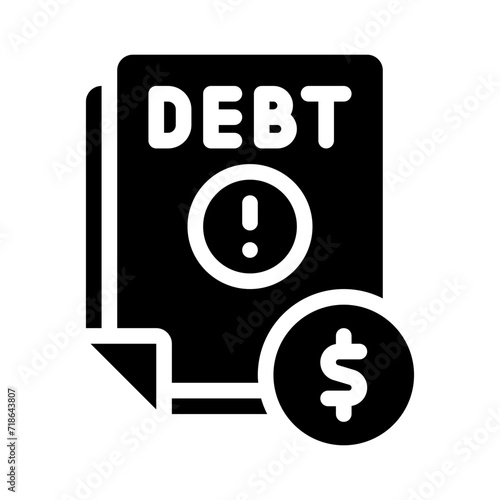 debt glyph icon