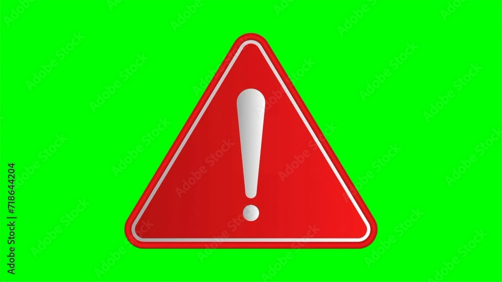 Warning Sign Motion Video In Red Triangle Shape On Green Screen Background For Caution Notice Alert Safety Road And Company Website
Warning Sign Motion Video In Red Triangle Shape On Green Screen Background For Caution Notice Alert Safety Road And Company Website