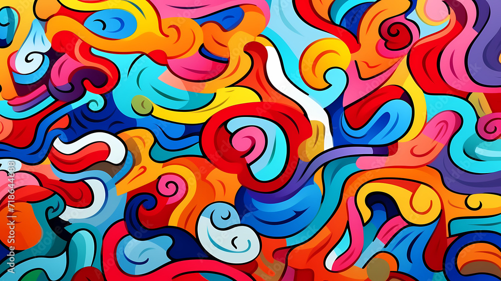 Cute graffiti art abstract background poster web page PPT, art background Cute graffiti art abstract background poster web page PPT, art background