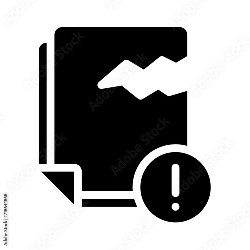 corrupted file glyph icon