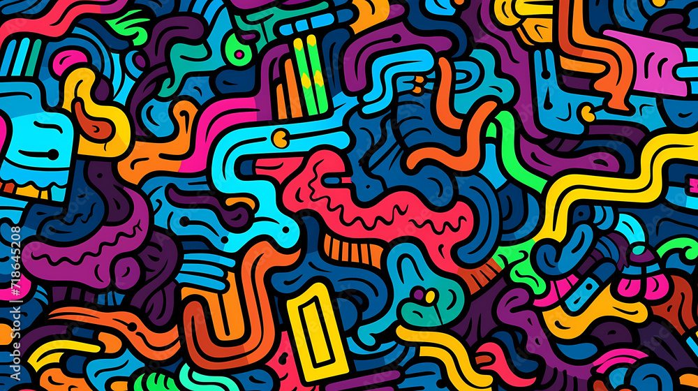Cute graffiti art abstract background poster web page PPT, art background Cute graffiti art abstract background poster web page PPT, art background
