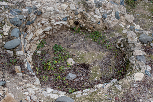 Choirokoitia Neolithic Settlement archeological site, a UNESCO World Heritage Site, located near Choirokoitia village in Larnaca district, Cyprus  photo