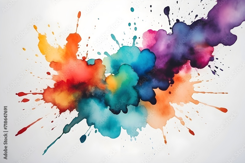 Abstract Captivating Watercolor Stains background