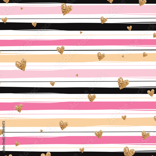 Valentines day Heart Graphic Seamless Repeat Print Vector Design