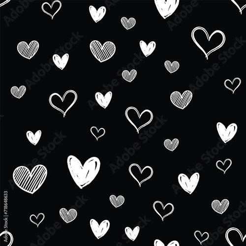 Valentines day Heart Graphic Seamless Repeat Print Vector Design