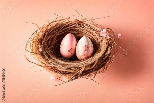 Wallpaper Mural Celebrating the Festival of Easter with Joyful Ovations and Delightful Revelry, Featuring The Most Perfect and Best Collection of Colorful Eggs, With Ample Copy Space for Your Easter Wishes. Torontodigital.ca