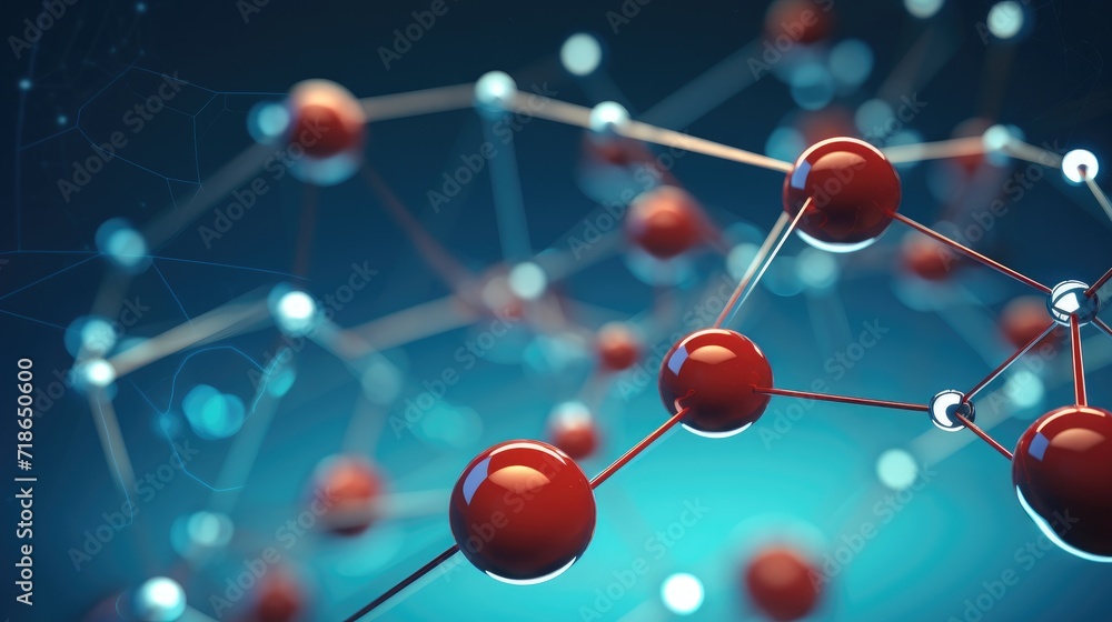 Intricate 3D molecular structure for a detailed and educational background, Ai Generated Intricate 3D molecular structure for a detailed and educational background, Ai Generated