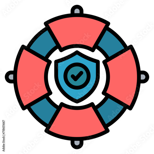 Lifebuoy Icon Element For Design