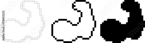 pixel art bicep icon set