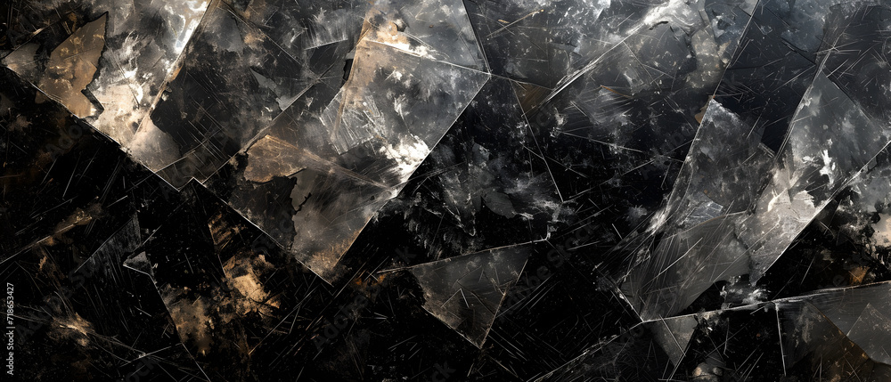Black and Gold Marble Wallpaper With Pattern - obrazy, fototapety, plakaty 