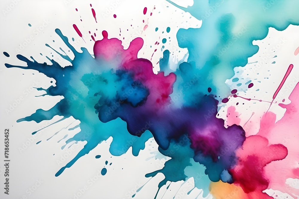 Fototapeta premium Abstract Captivating Watercolor Stains background
