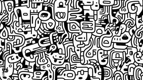 Abstract seamless doodle background  artistic backdrop