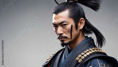 portrait of a Japanese samurai photo