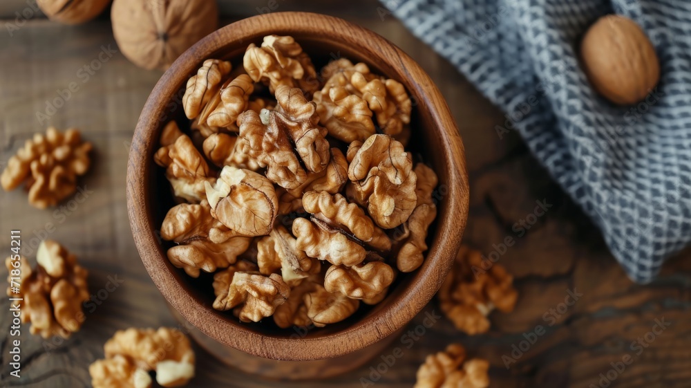 Background with walnuts nuts. Top view of nuts Background with walnuts nuts. Top view of nuts