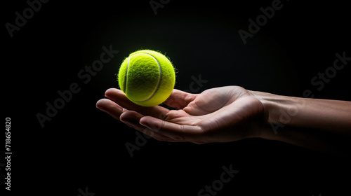 Tennis ball in hand © Cybonad