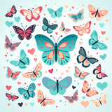 Background with butterflies