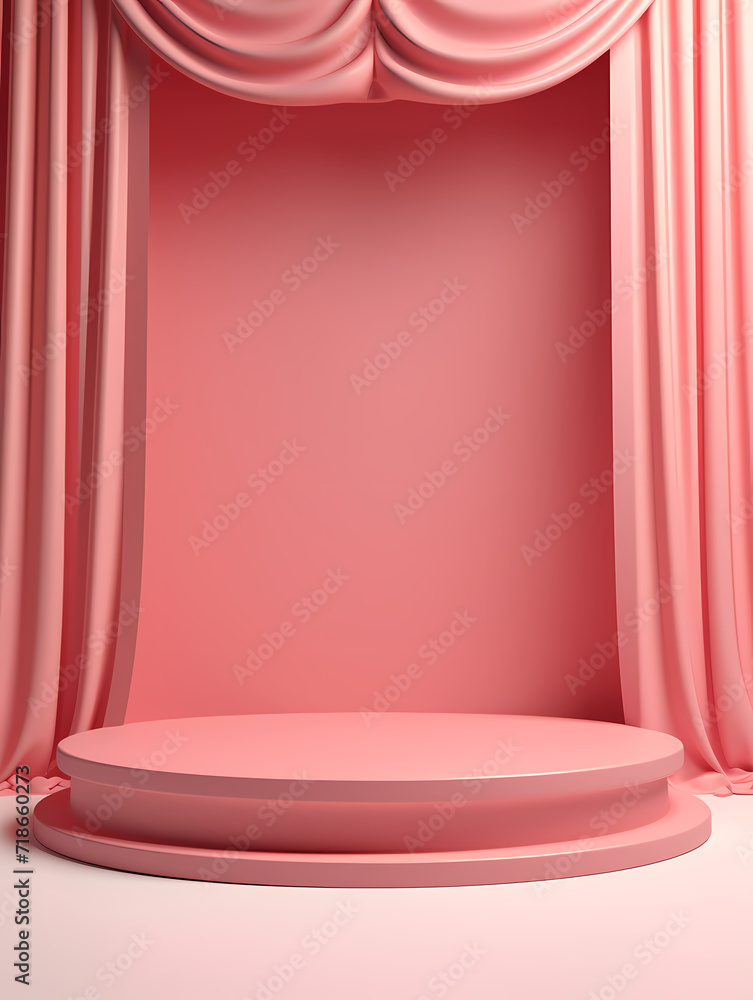 Product podium display creative background, creative template background, cosmetics booth, promotional activities