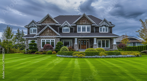 very large house with a very big lawn © Kien