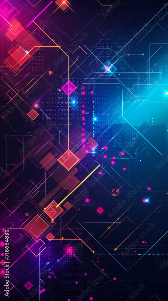 Abstract illustration representing neural networks and ideas Abstract illustration representing neural networks and ideas