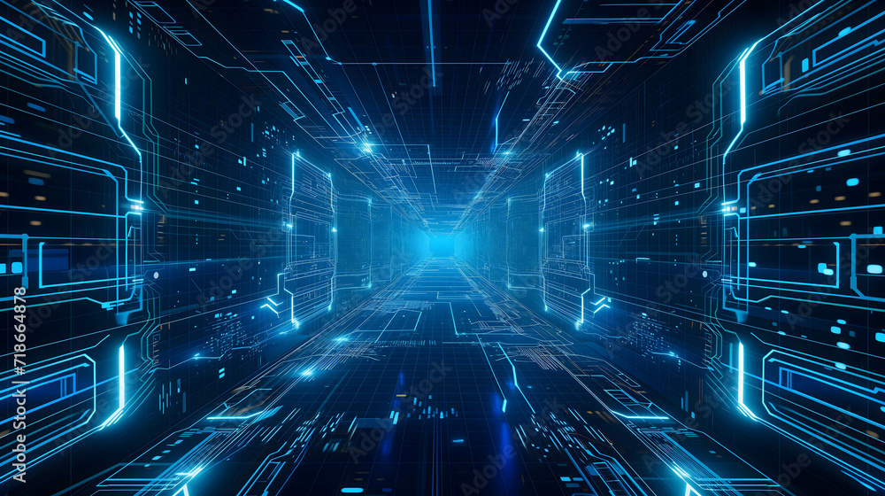 Obraz premium digital background, connecting network, data transfer, blockchain technology