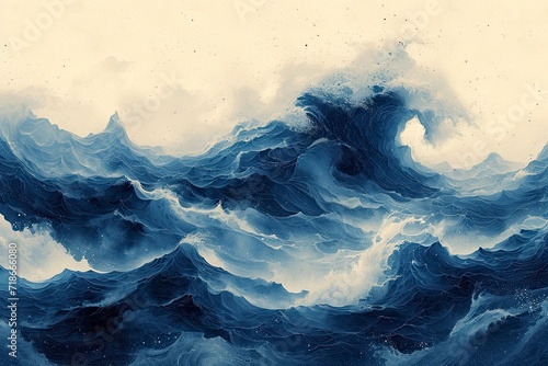 big waves of the sea, storm