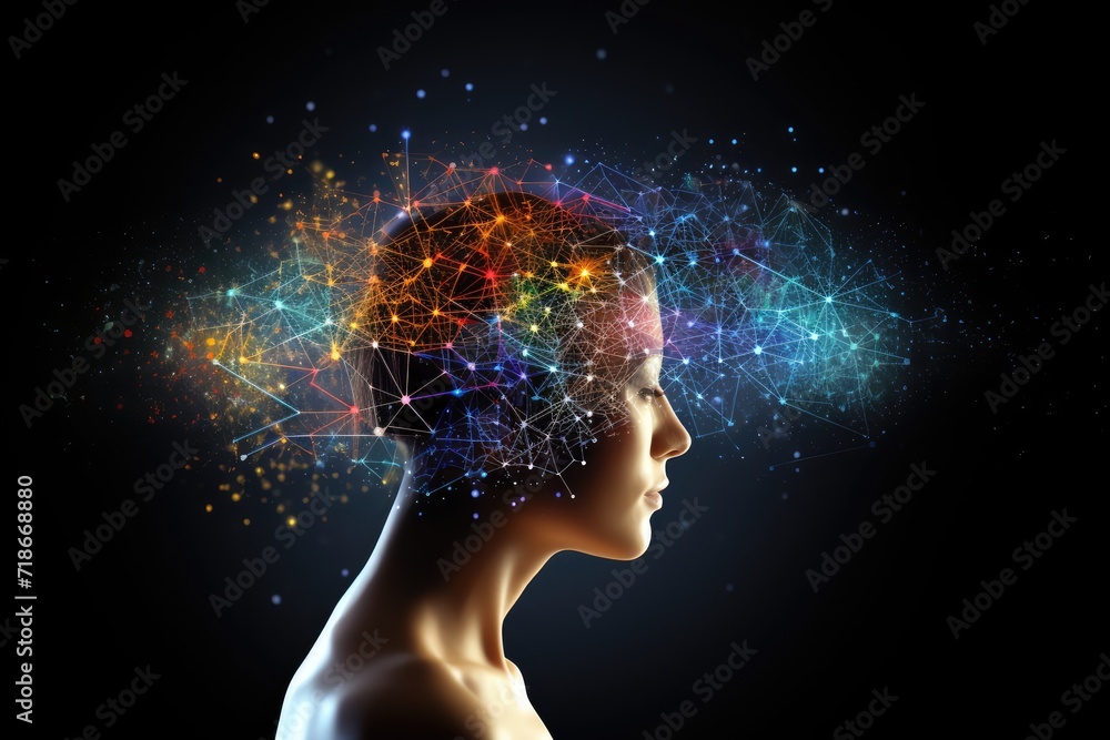 Human brain deep learning memory processes. Long-term memory stores information, short-term memory handles stimuli. Mind processes information through firing of neurons, MRI Scan, Studying and Reading Human brain deep learning memory processes. Long-term memory stores information, short-term memory handles stimuli. Mind processes information through firing of neurons, MRI Scan, Studying and Reading