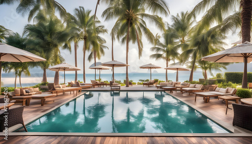 pool in tropical resort © Md