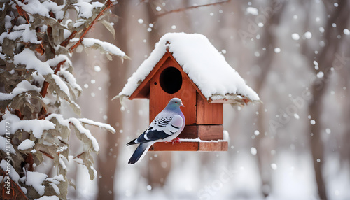 bird house in winter © Md