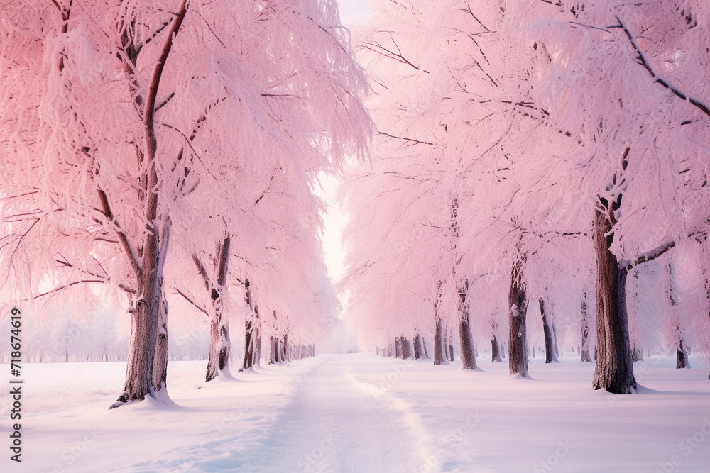 vibrant the enchantment of a winter wonderland, where every surface is