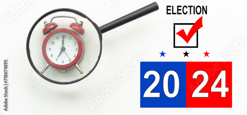 Принти на полотні 2024 vote presidential election template time