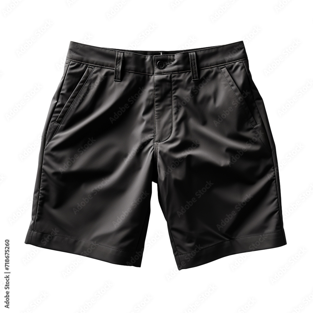 Black shorts on transparent background isolated png. Black shorts on transparent background isolated png.
