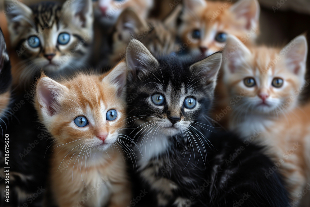 a group of cute kittens a group of cute kittens