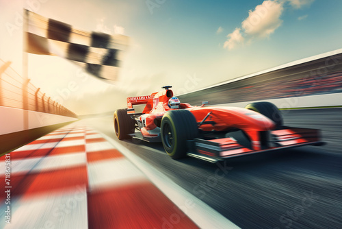 high-speed racing car, blurred image © Alexander