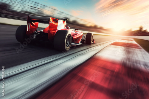 high-speed racing car, blurred image photo