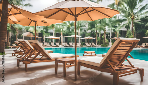 swimming pool and chairs