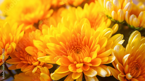 Yellow-Orange chrysanthemum flower