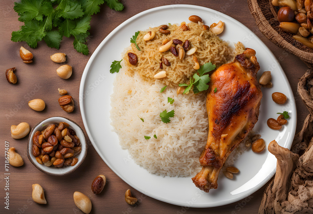 rice with chicken rice with chicken