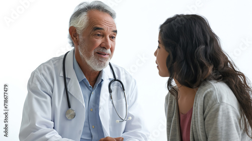 Senior doctor consulting with a patient, showcasing wisdom and experience