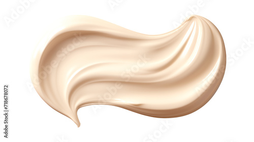 cosmetic smears cream texture on transparent background photo
