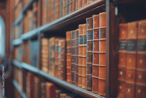 books on the shelves in the library