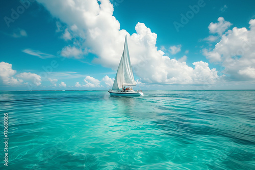 sailing yacht at sea
